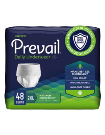 A package of prevail underwear for men